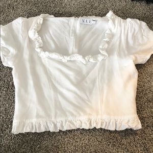 Crap scoop neck top fitted